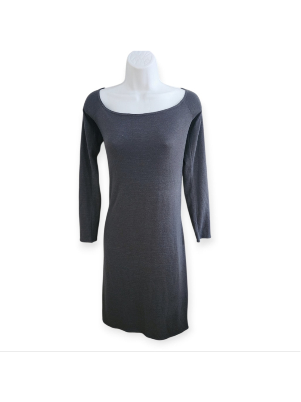 Wilfred Free Charcoal Stretchy Gray Lightweight Fitted Women's Dress L